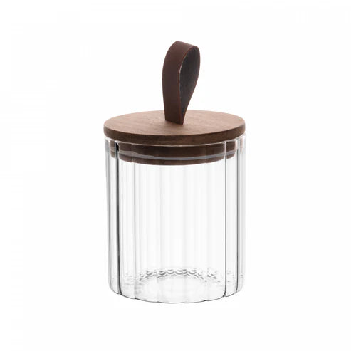 POTE DE VIDRO COM TAMPA DE ACACIA CLASSIC 560ML