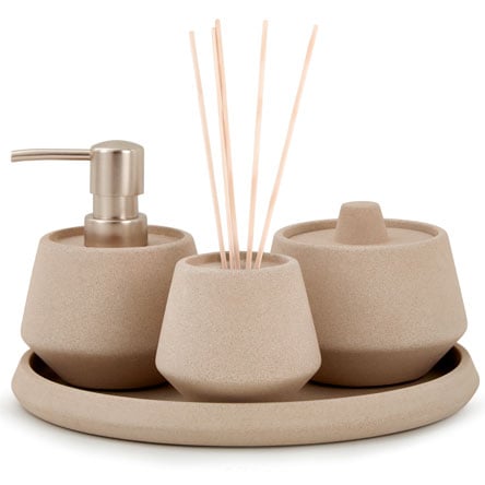 KIT PARA BANHEIRO EM CIMENTO - 4 PCS