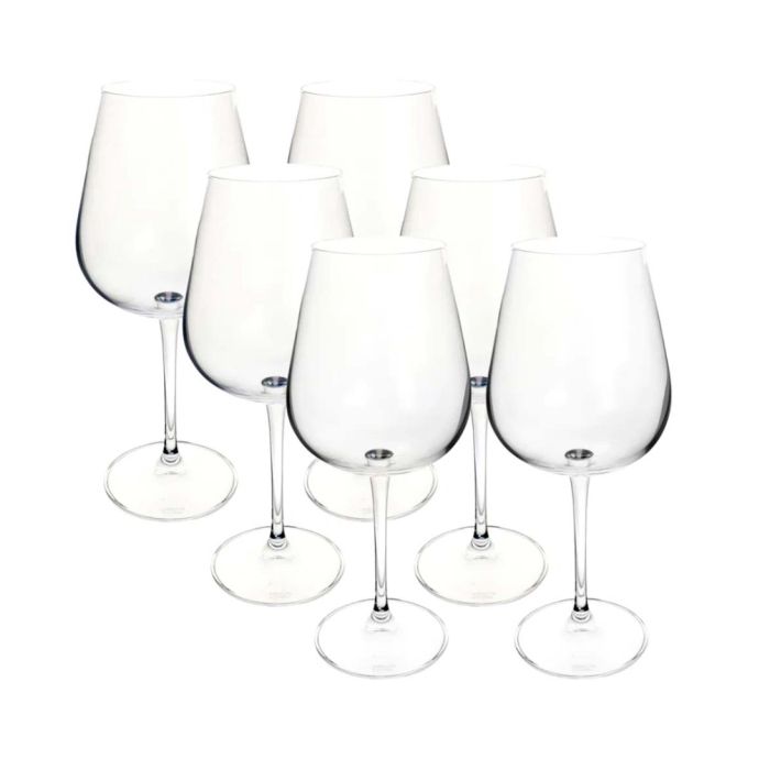 Jogo de 6 Taças P/Vinho Tinto Ardea em Cristal Ecológico - DoceLar Loja