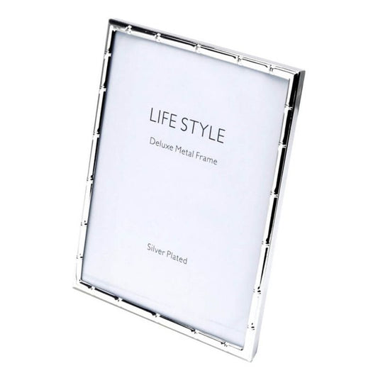 PORTA-RETRATO ACO BAMBU PRATEADO 10x15cm