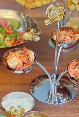 Porta Mignardise 3 Taças Redondas Flor - DoceLar Loja