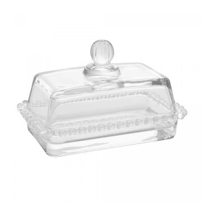 MANTEIGUEIRA CRISTAL DE CHUMBO C/TAMPA PEARL 17x10,5x10cm