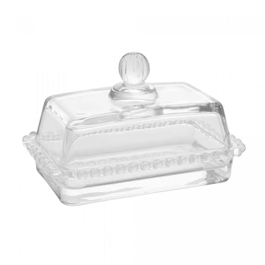 MANTEIGUEIRA CRISTAL DE CHUMBO C/TAMPA PEARL 17x10,5x10cm
