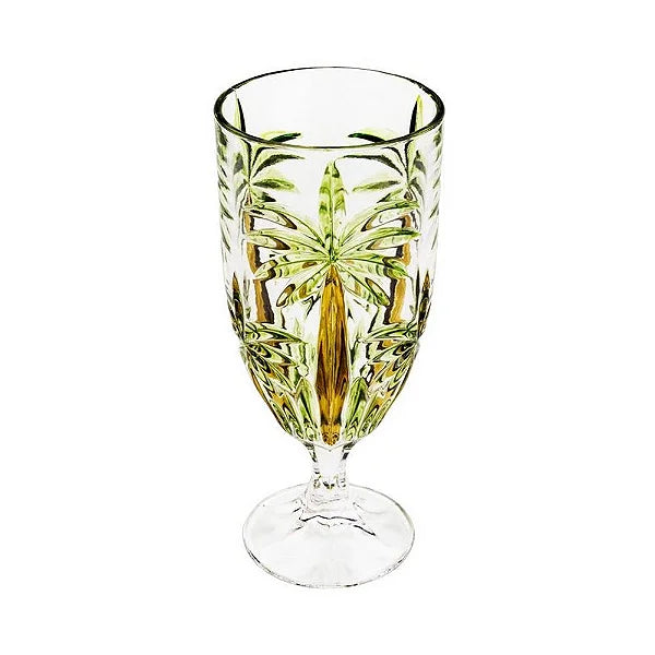 Cj 6 Taças Cristal Palm Tree HandPaint - DoceLar Loja