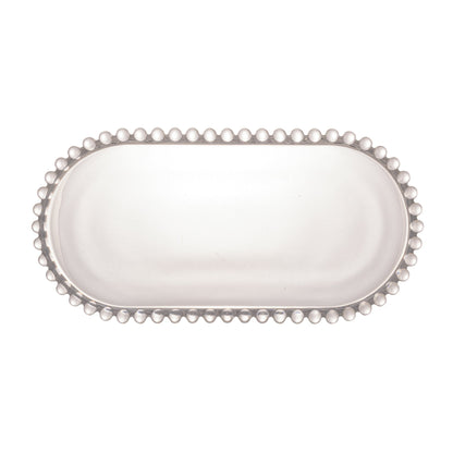 TRAVESSA CRISTAL OVAL PEARL 24X12X2CM