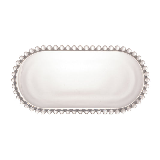 TRAVESSA CRISTAL OVAL PEARL 24X12X2CM