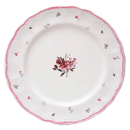 PRATO RASO FLORESCER 27CM ROSA CERAMICA WOLFF