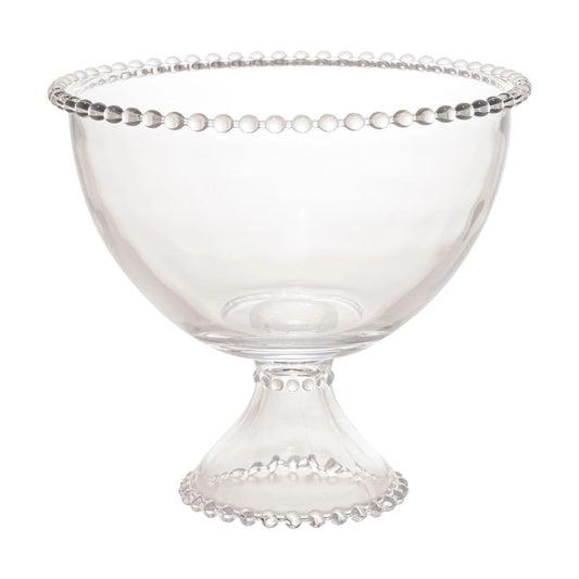 SALADEIRA DE CRISTAL COM PÉ PEARL 21X19CM