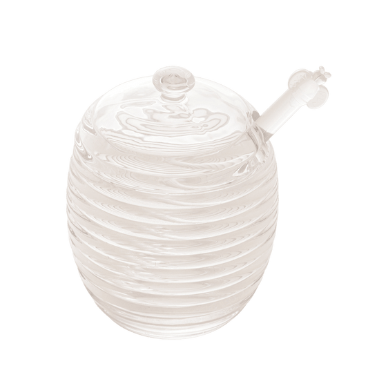 Açucareiro de Cristal c/Colher Colméia - DoceLar Loja