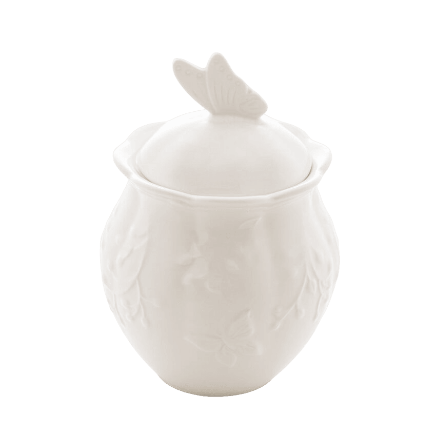 Açucareiro de Porcelana Butterfly Flower - DoceLar Loja