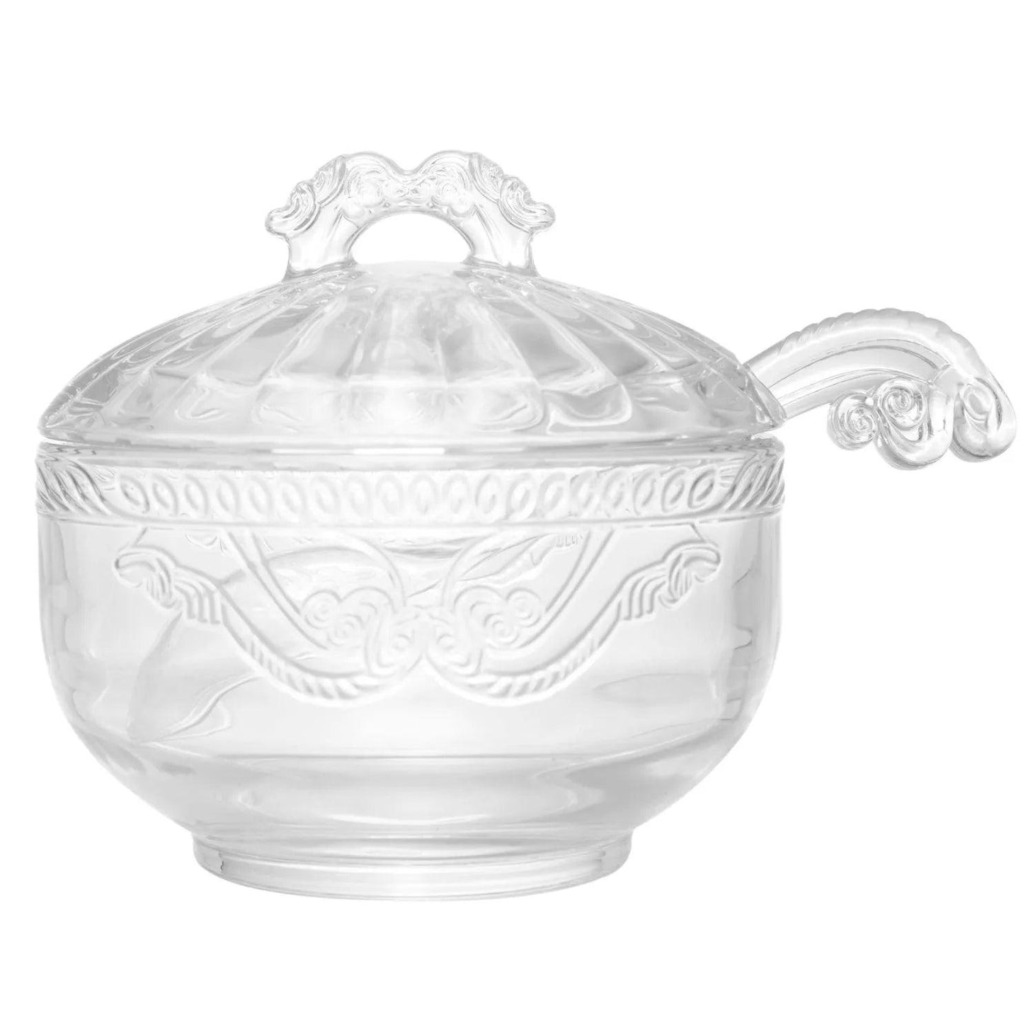 Açucareiro de Cristal Ecológico com Colher Imperial - DoceLar Loja