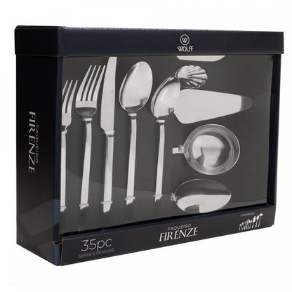 FAQUEIRO 35 PECAS FIRENZE AÇO INOX