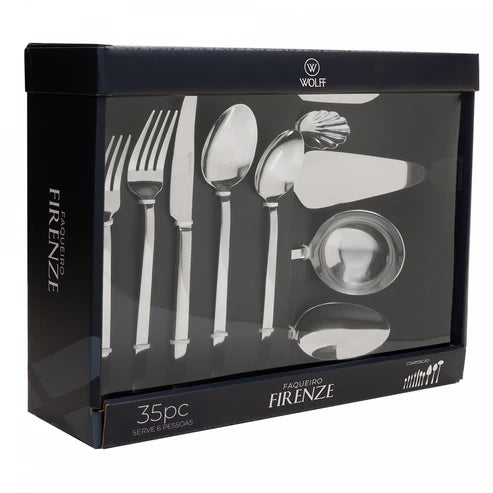FAQUEIRO 35 PECAS FIRENZE AÇO INOX