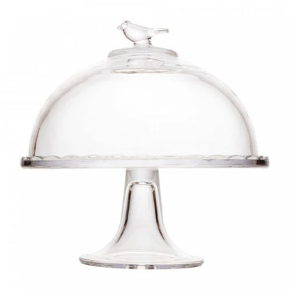 PRATO COM PE E TAMPA BIRD 19CM X 19CM X 19CM CRISTAL WOLFF