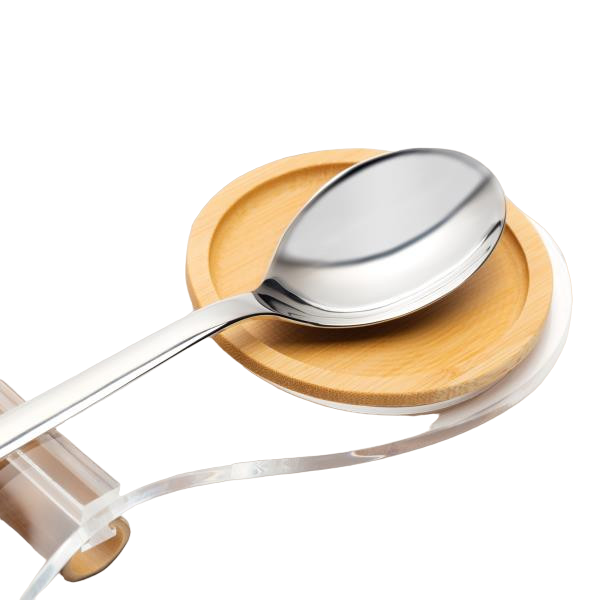 Apoio P/Utensílios de Servir -Bambu - DoceLar Loja