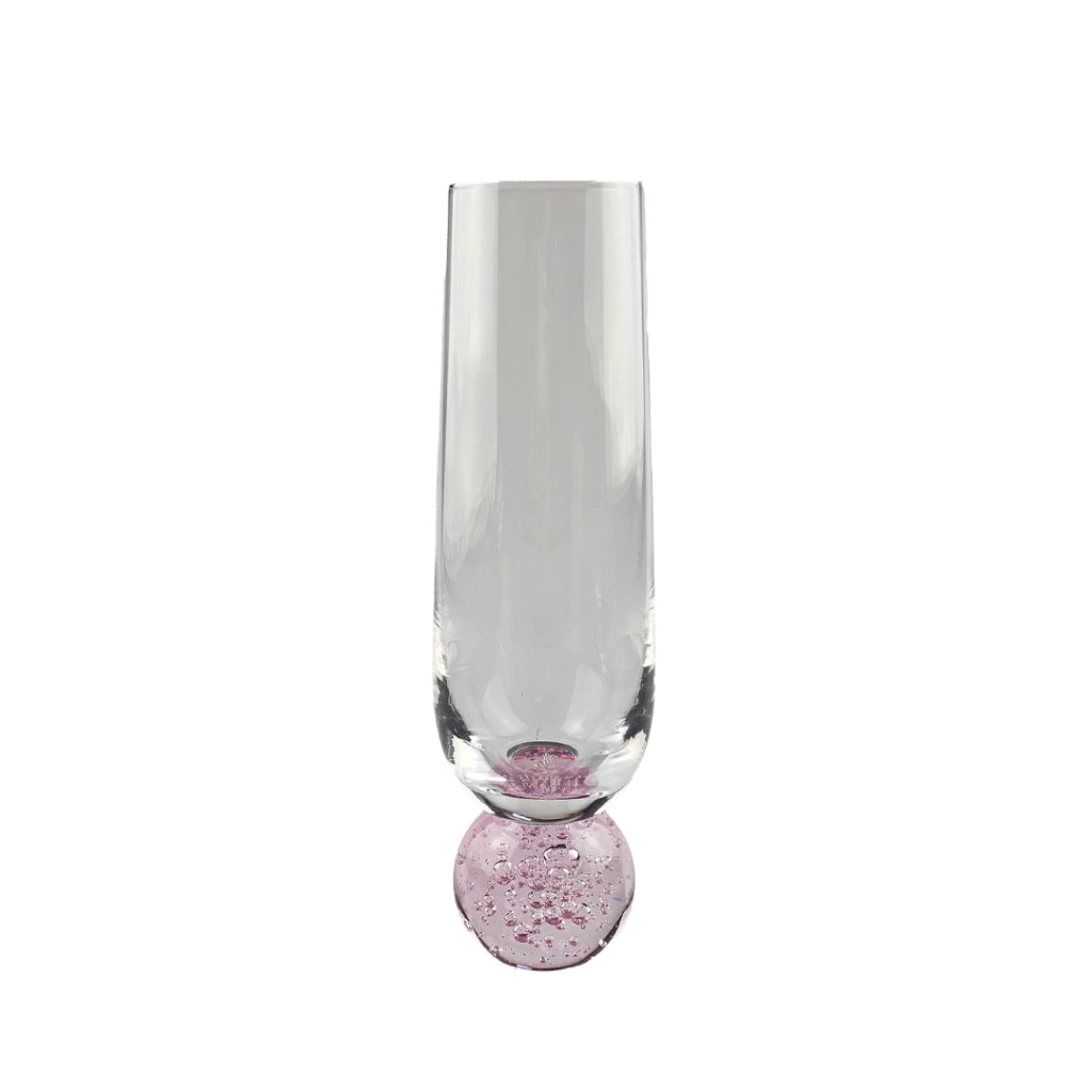 TACA CHAMPAGNE VIDRO ORBE ROSE