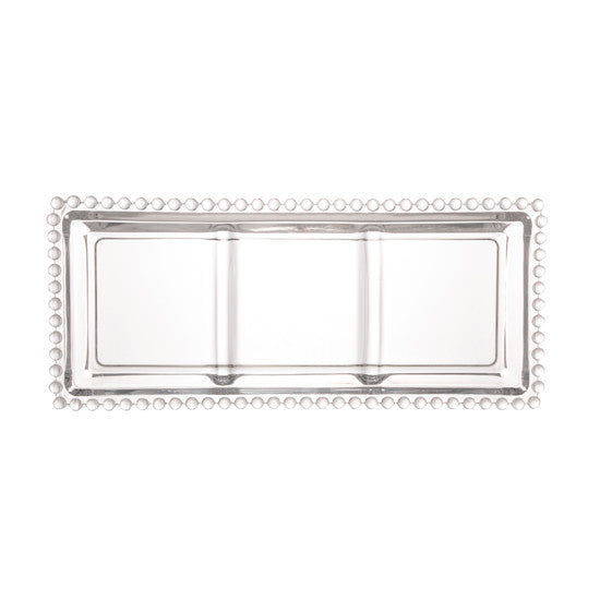 Petisqueira Cristal de Chumbo c/3 Divisões Pearl