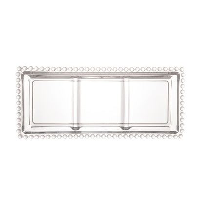 Petisqueira Cristal de Chumbo c/3 Divisões Pearl