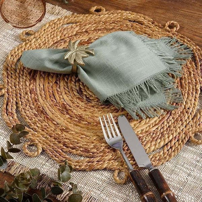 Guardanapo Franja Coloratta Salvia - DoceLar Loja