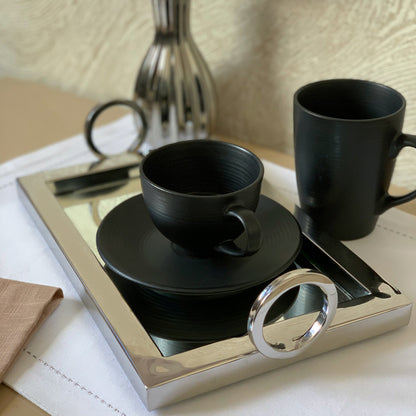 Bandeja de Aço Inox com Espelho - DoceLar Loja