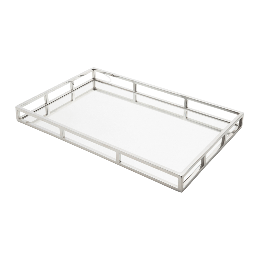 Bandeja de Aço Inox com Espelho - DoceLar Loja