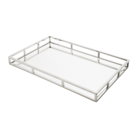 Bandeja de Aço Inox com Espelho - DoceLar Loja