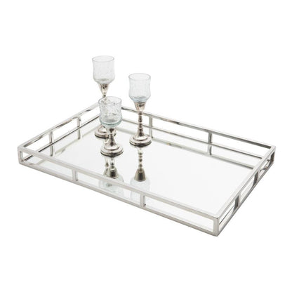 Bandeja de Aço Inox com Espelho - DoceLar Loja