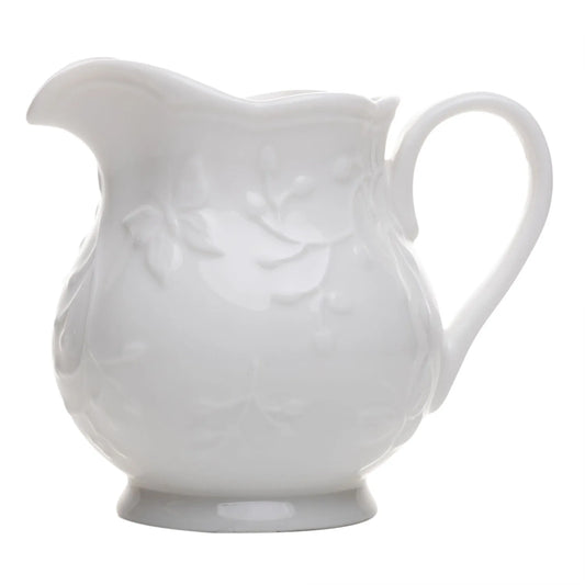 LEITEIRA NEW BONE BUTTERFLY FLOWER 250ML BRANCA PORCELANA
