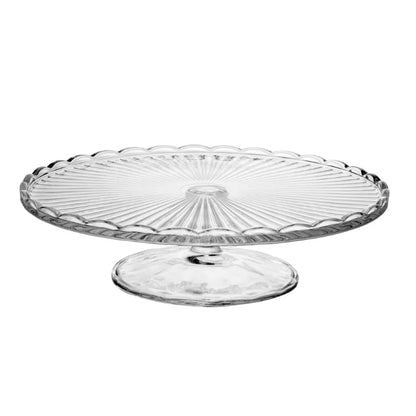 PRATO PARA BOLO COM PE DE VIDRO BANGKOK  29CM X 7,5CM