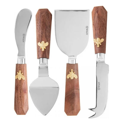 CONJUNTO 4 PECAS PARA QUEIJO NEW BEE 17,5CM X 4CM ACO INOX WOLFF