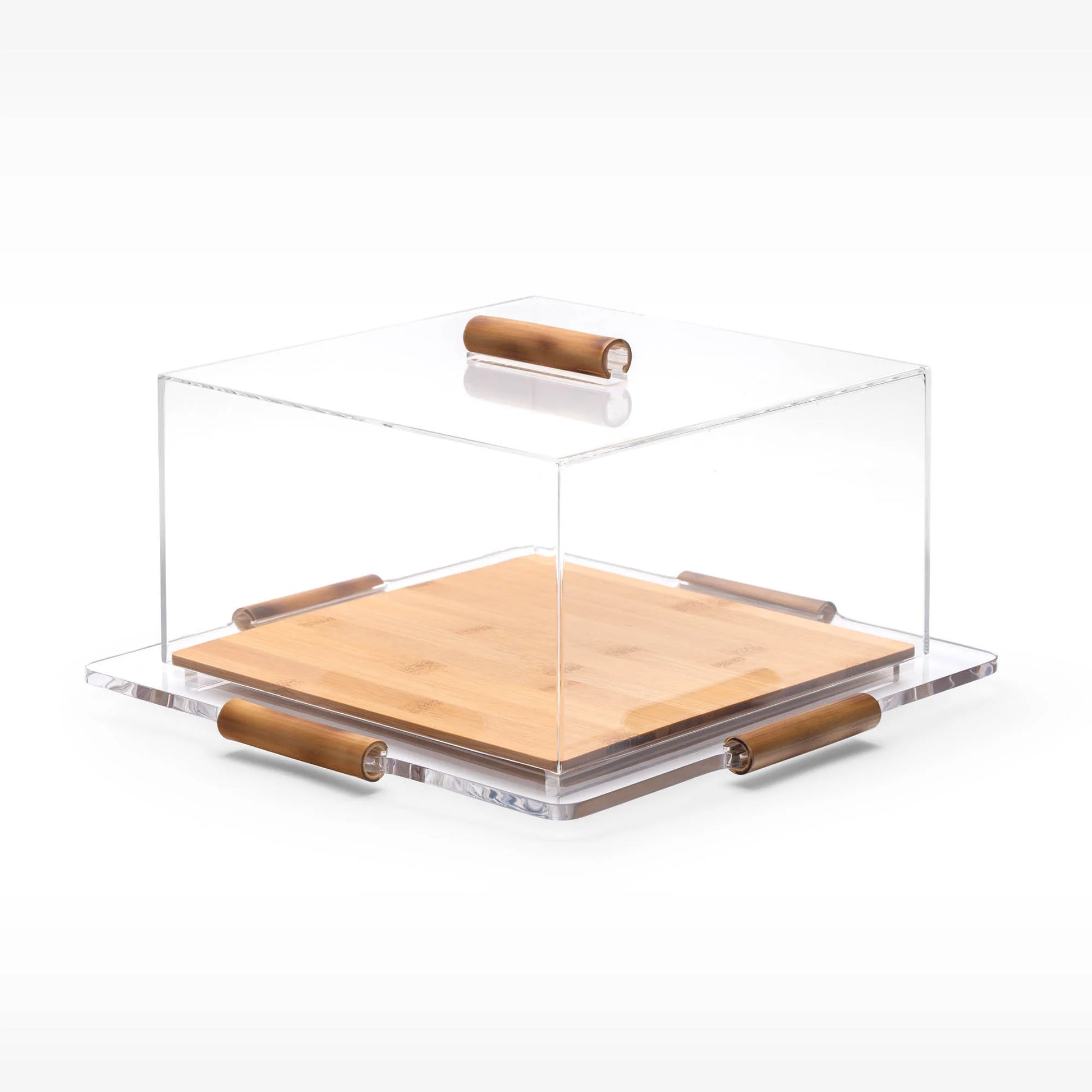 Prato P/ Bolo Quadrado Bambu-G - DoceLar Loja