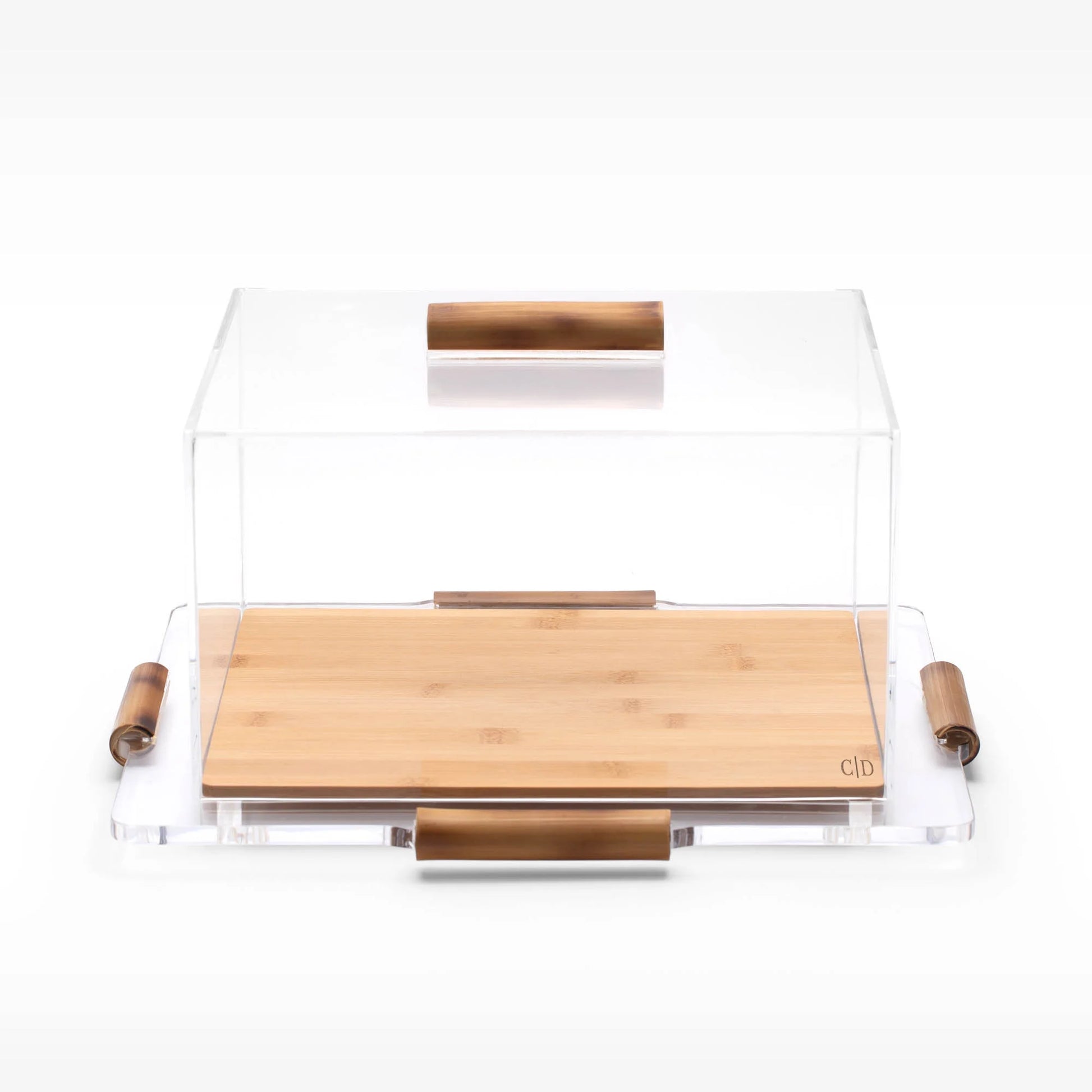 Prato P/ Bolo Quadrado Bambu-G - DoceLar Loja