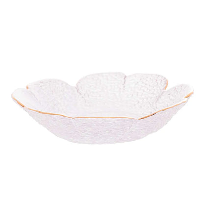 Bowl Cristal Martelado com Borda Dourada Taj-P - DoceLar Loja