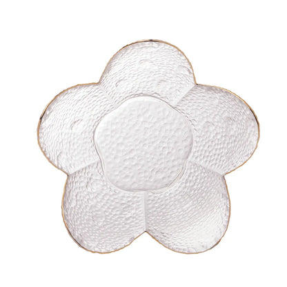 Bowl Cristal Martelado com Borda Dourada-M - DoceLar Loja