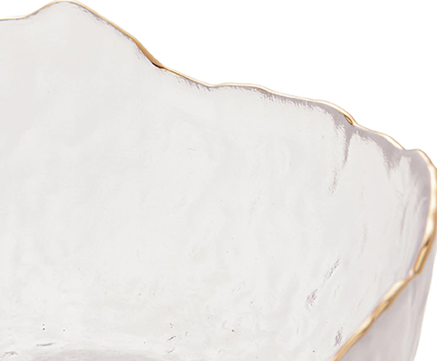 Bowl Cristal Martelado com Borda Dourada Taj-M - DoceLar Loja