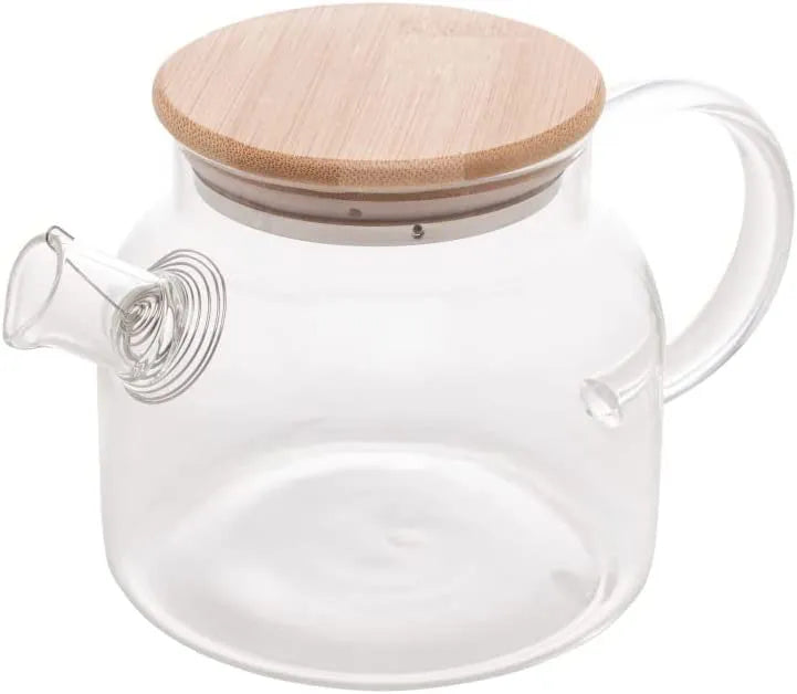 Chaleira Mattiné em Vidro Borossilicato com Tampa em Bambu - DoceLar Loja