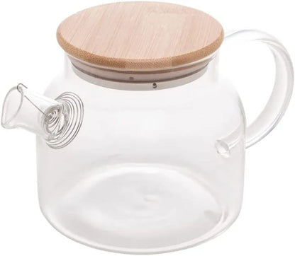 Chaleira Mattiné em Vidro Borossilicato com Tampa em Bambu - DoceLar Loja