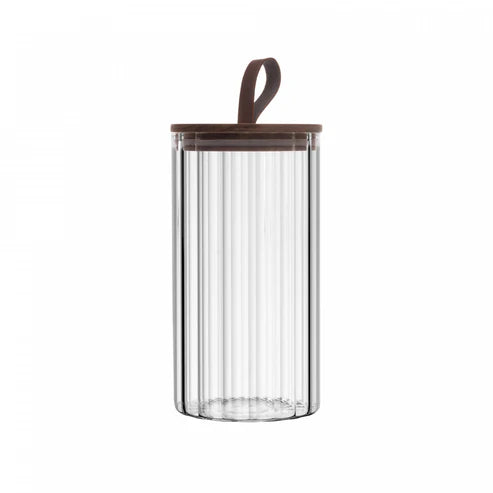 POTE DE VIDRO COM TAMPA DE ACACIA CLASSIC 880ML