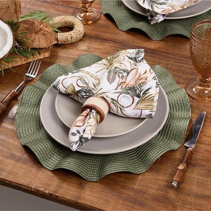 Jogo Americano Luna Wave Avulso Olive - DoceLar Loja