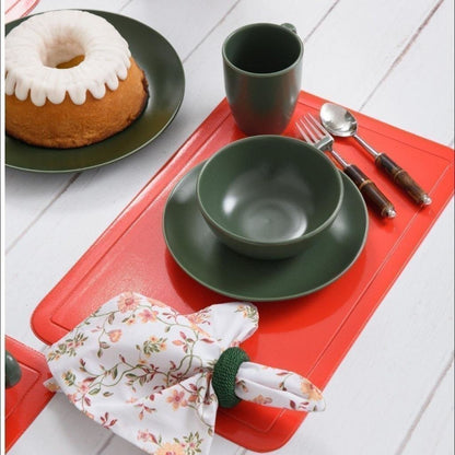 Argola de Guardanapo Rayon 4 peças Olive - DoceLar Loja