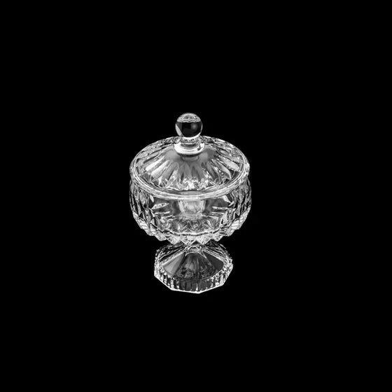 Potiche Decorativo de Cristal com Pé Louise - DoceLar Loja