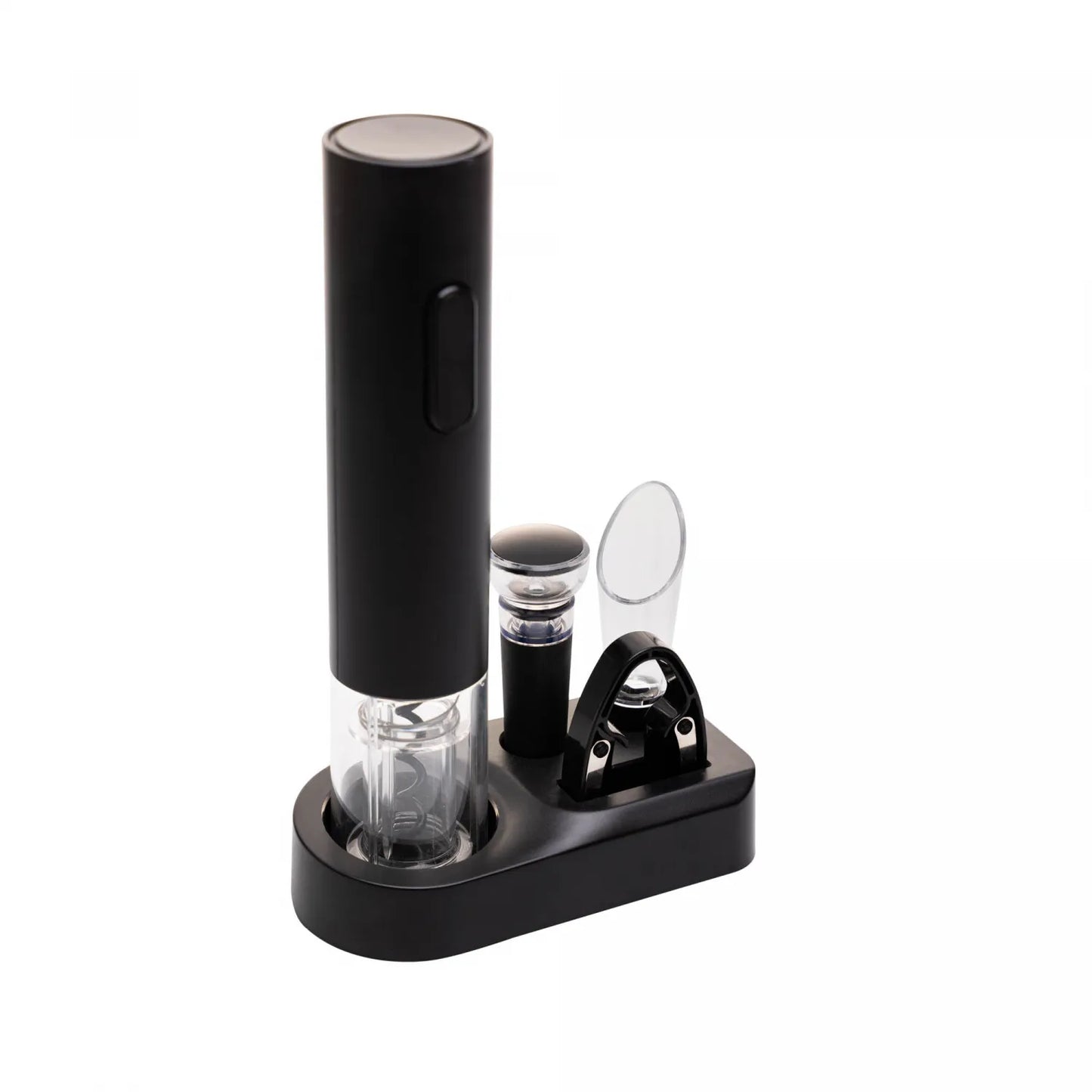 CJ 5 PECAS PARA VINHO DE PLASTICO PRETO