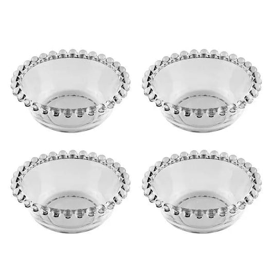 CJ 4 BOWLS CRISTAL DE CHUMBO PEARL 12x4cm