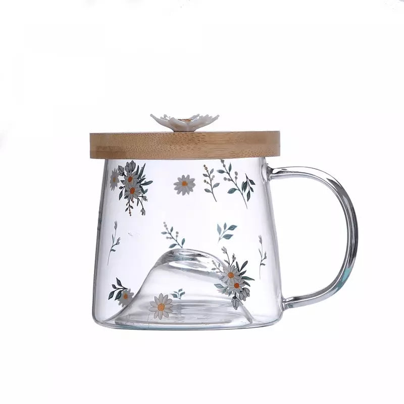 CANECA DE VIDRO COM PIRES DE BAMBU DAISY