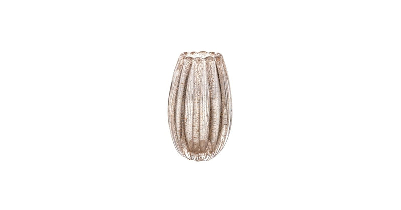 VASO DE VIDRO ITALY DOURADO 10CM X 8,5CM X 12CM