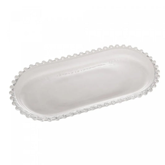 TRAVESSA CRISTAL OVAL PEARL 30X15X2CM
