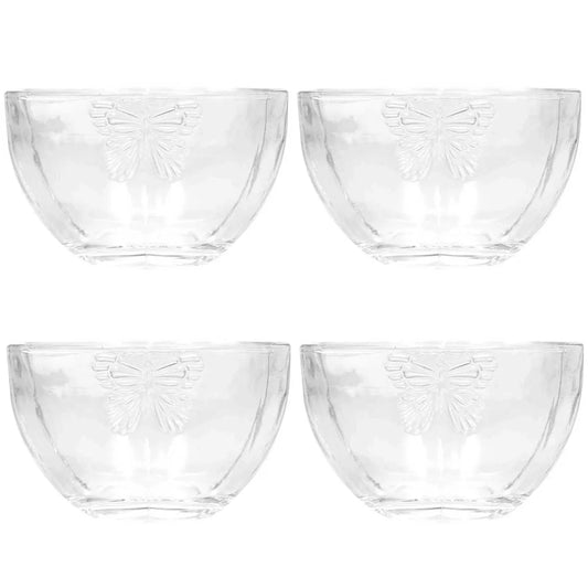 CJ 4 BOWLS DE VIDRO BUTTERFLY 11CM X 11CM X 6,5CM