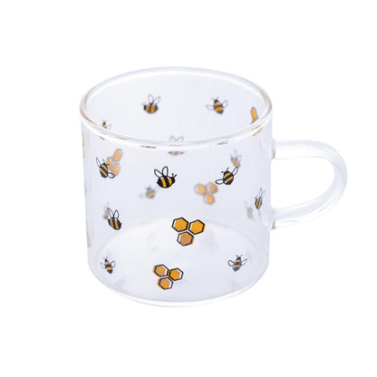 Caneca de Vidro Borossilicato Bee 125ml - DoceLar Loja