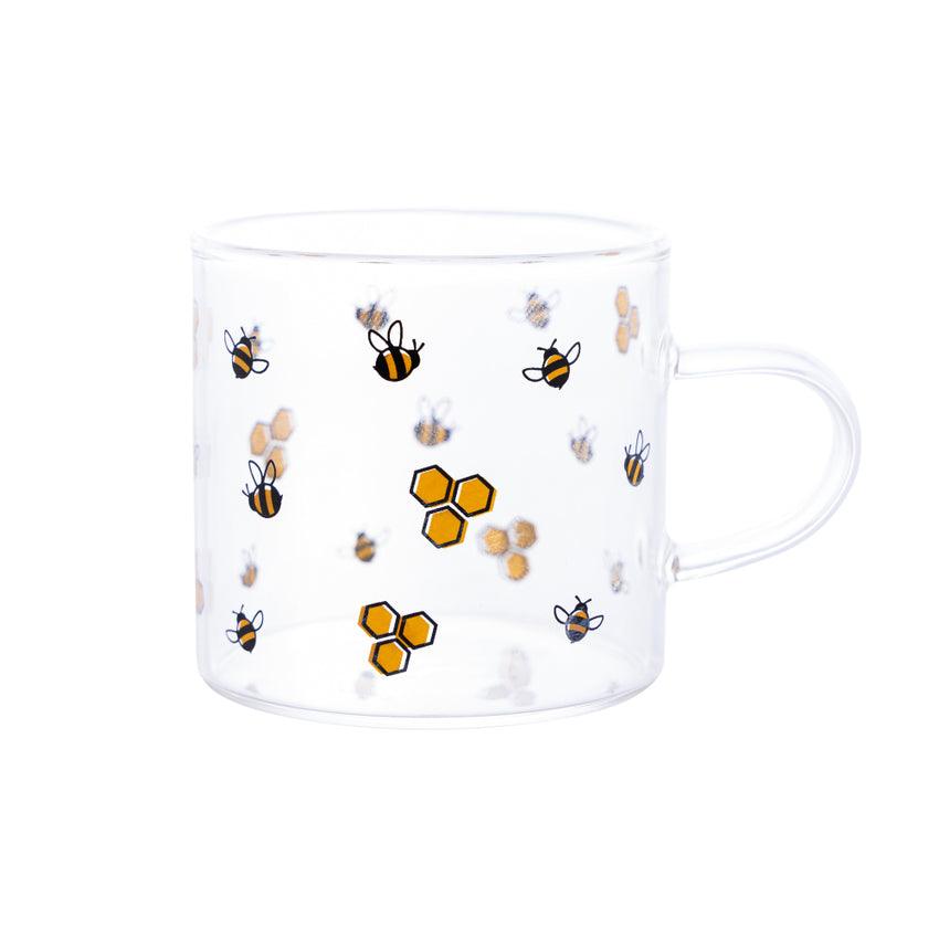 Caneca de Vidro Borossilicato Bee 125ml - DoceLar Loja