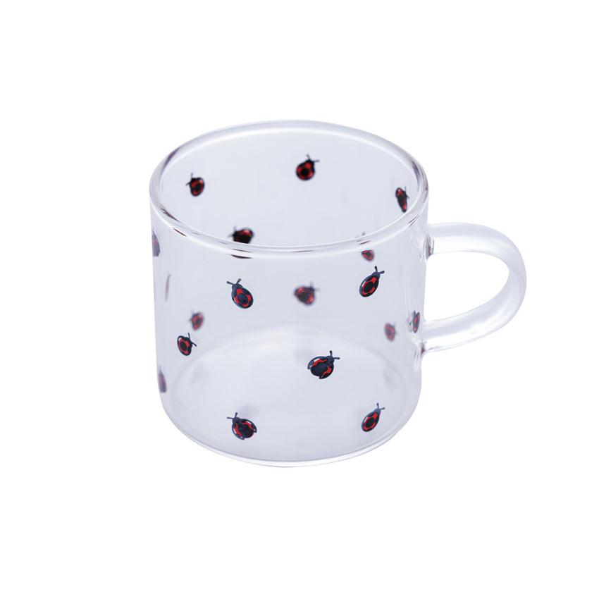 Caneca de Vidro Borossilicato Resistente ao Calor Ladybug - DoceLar Loja